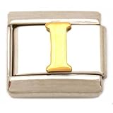 "I" Italian Charm Gold Plated 9mm