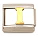 "I" Italian Charm Gold Plated 9mm