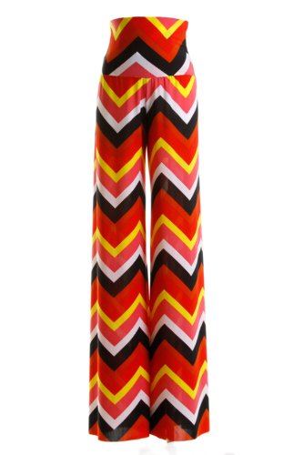 VIV Collection Women's Chevron Aztec Tribal Pattern Printed Long Palazzo Pants