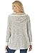 Women's Plus Size Marled Thermal Knit Sweatshirt Hoodie Tee