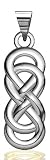 Large Thick Double Infinity Symbol Charm, Best Friends Forever Charm, Sisters Charm, 9mmx24mm in Sterling Silver
