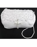 Communion Dress Matching Beaded Purse White