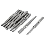 uxcell トルクスドライバービット　ドリルビット　60mm長さ　5mmシャンク2.5mmT10ヒント磁気　10個