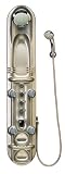 PULSE Showerspas 1007S Kailua Pre-Plumbed Acrylic Shower System, Silver with Chrome Finish