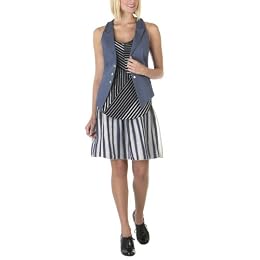 Richard Chai For Target® Pieced Striped Tank/Bedford Vest/Striped Skirt Look : Target from target.com