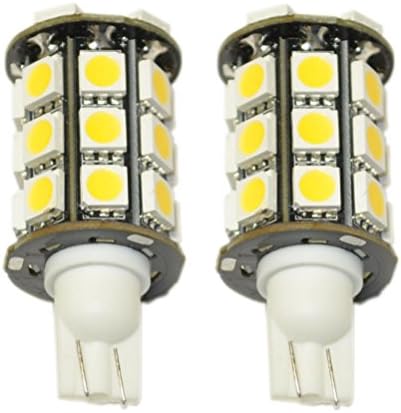 2 X N.R.G 921 906 194 T10 Wedge Base 27 LED Omni-Directional Light Bulb 10-30v 12v / 24v 405 Lumens - Cool White