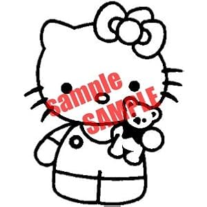 HELLO KITTY BEAR VINYL DECAL STICKER