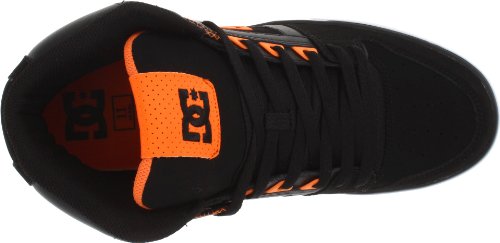 DC Shoes Spartan High WC Black/Blazing Orange Skate Shoes UK 8