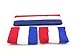 Oidon Sweatband Large Set 1 Headband + 2 Wristband Red White Blue