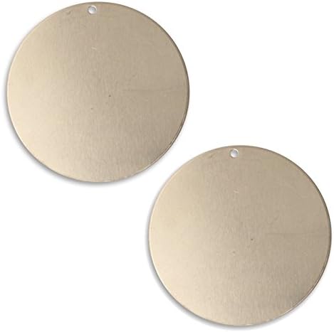 2 Pieces Vintaj Artisan Pewter 35mm Circle Blank Pendant, Large