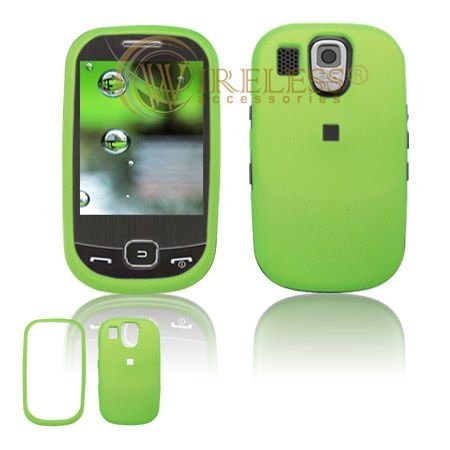 Samsung Flight A797 Cell Phone Rubber Feel Neon Green Protective Case Faceplate Cover + Free LiveMyLife Wristband