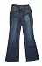 Justice Girls Distressed Boot Cut Jeans, Dark Wash, 7 Slim