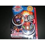 Bakugan Bakupearl B2 Series Starter Pack Bigger Brawlers TAN SUBTERRA WORMQUAKE, BLACK DARKON DIABLO PREYAS, GREY HAOS BLADE TIGRERRA (MYSTERY MARBLE)