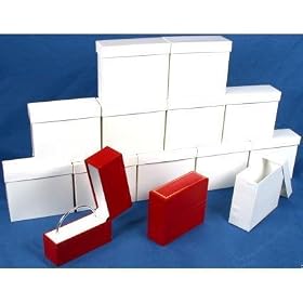 12 Bangle Bracelet Boxes Red Leather Gift Display Box