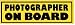 PHOTOGRAPHER ON BOARD decal bumper sticker