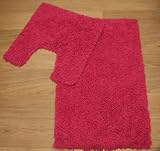 Twist Fuschia 2 Piece Bath Mat Set