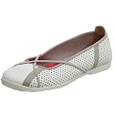 Privo Women's Hopsy Flat,White Leather,5.5 M