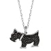 terrier10 - 10k White Gold Black and White Diamond Scottish