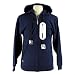 Hoodie Buddie Built-In MP3 Headphone Buds Zip Up Navy Blue Sweatshirt Jacket XXL