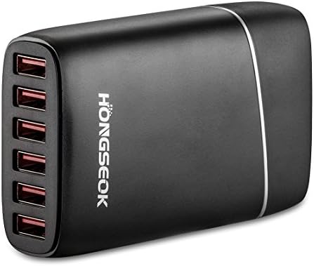USB Quick Charger,HONGSEOK 60W/12A 6 Port Desktop USB Rapid Charging Hub for iPhone 6s / 6 / 6 Plus, iPad Air 2 / mini 3 ,Samsung Galaxy S7/S6/S6 edge and More