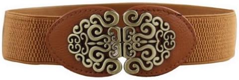 Cafa Women'S New Fashion Ancient Agio Wide Waist Sealing Camel