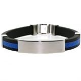 Stainless Steel And Rubber Bracelet by Bucasi