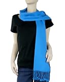Pure Pashmina Scarf Peacock Blue 3 Ply