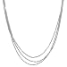 Rhodium Plated 925 Sterling Silver Diamond-Cut Anchor Chain Necklace