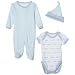 SpaSilk 100% Cotton 3-Piece Sleepwear Set - Boy Stripe Print, Preemie