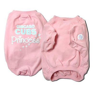 Chicago Cubs Baseball Princess Pink Dog Puppy Pet Shirt MEDIUM Officially Licensed MLB