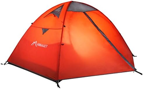 Mountaintop Outdoor 2/3/4 Person Camping Tent/Backpacking Tents with Carry Bag, Double layers, Three Seasons Tents for Camping Orange1202