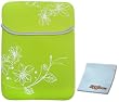 13.3 inch Lime Green Blossom Floral Neoprene Netbook Laptop Sleeve Slip Case Pouch Bag for Macbook, Acer, ASUS, Dell, HP