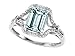 1.54 cttw 10k White Gold Genuine Emerald Cut