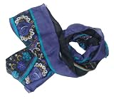 IBA 100% Pure silk Woman scarf with floral printing-Multicoloured 69 X 20 inches