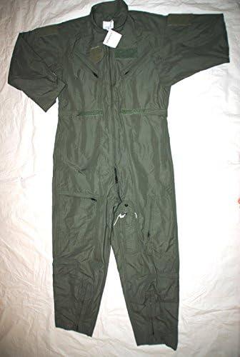 Genuine Us Air Force Green Nomex Fire Resistant Flight Suit Cwu-27/p - Size 44R