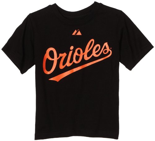 MLB Infant/Toddler Boys' Baltimore Orioles Matt Wieters Pullover Tee with Name & Number (Black, 2T)
