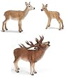 Schleich - 14647 Rothirsch, 14629 Rothirschkalb, 14630 Rothirschkuh - Rothirsch Familie