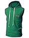H2H Mens Fashion Slim Fit Sleeveless Hoodies with Pocket With Various Colors