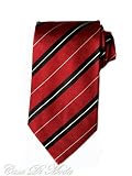 NEW ITALIAN Hand Made Necktie Red & White Pattern Tie
