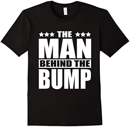 Men's The Man Behind The Bump Father Dad Pregnancy T-Shirt 2XL Black