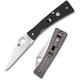 Spyderco Chokwe G-10 Titanium Plain Edge Knife, Black