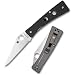 Spyderco Chokwe G-10 Titanium Plain Edge Knife, Black