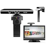 TRIXES TV Clip Mount Stand Holder for Xbox 360 Kinect Black