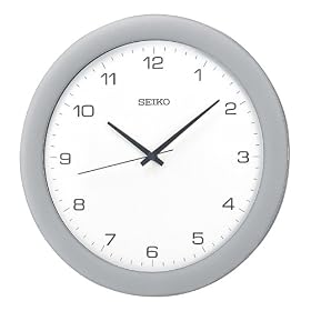 Seiko Wall Clock Silver-Tone Metallic Case #QXA137SLH
