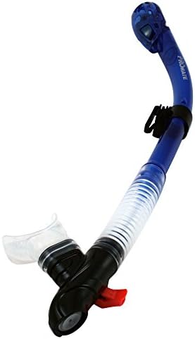 Promate Sk890 Scuba Diving Ultra Dry Purge Snorkel with Signal Whistle Blue