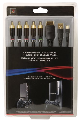 PS3 Component AV Cable + USB 2.0 Cable Pack (Cable Length - 10 ft.) PS3 Component AV Cable + USB 2.0 Cable Pack (Cable Length - 10 ft.)