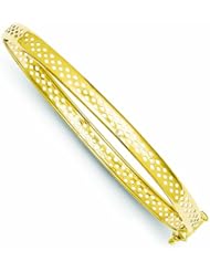 14K Gold Polished Safety Clasp 4.75mm Bangle