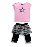 Rubbies - Toddler Girls Short Sleeve Skegging Set, Pink, Black