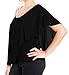 eVogues Plus Size Asymmetric Pendant Strap One Shoulder Layered Top