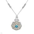 Necklace With 4.25ctw Precious Stones - Genuine Clean Diamonds, Mother of pearl and Topaz Beautifully Crafted in 18K White Gold. Total item weight 33.5g Length 18in